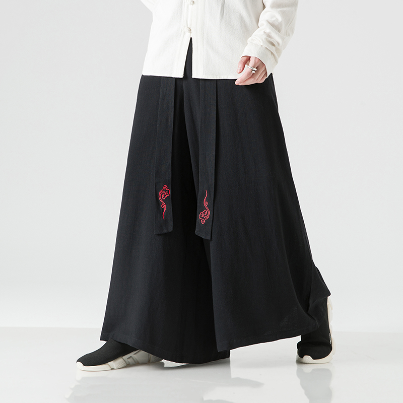 Kimono Yukata Cotton - Pantalon à jambes larges pour hommes,