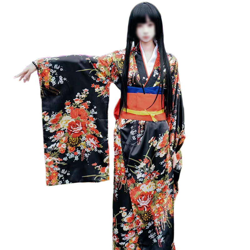 Kimono Yukata Cotton - Costume de Cosplay Anime Jigoku Shoujo