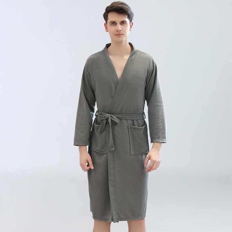 Kimono Yukata Cotton - Peignoirs en Waffle pour Hommes Vêtements