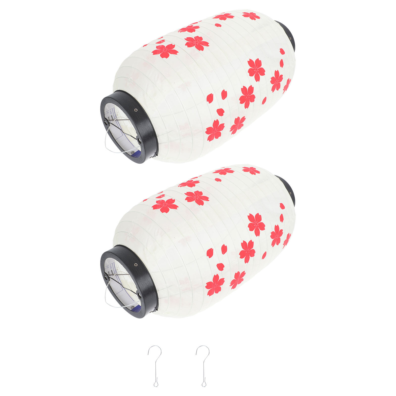 Japanese Lantern Paper - 2 lanternes de style japonais rouges,