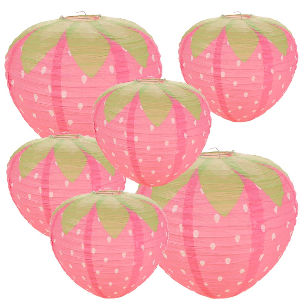 Lanterne à fraises rose 3D, th - Japanese Lantern Paper avis et prix