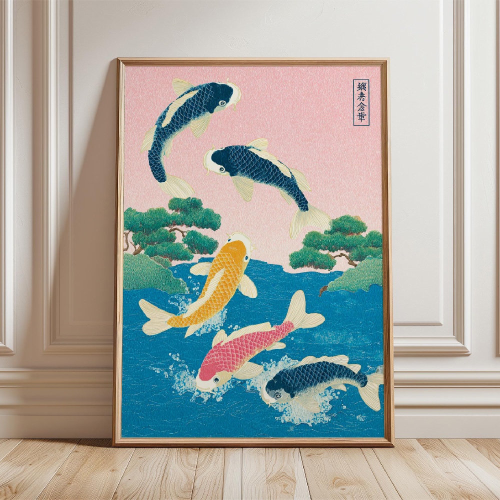 Affiche Poisson Koi Japonais,  - Japanese Zen Lifestyle avis et prix