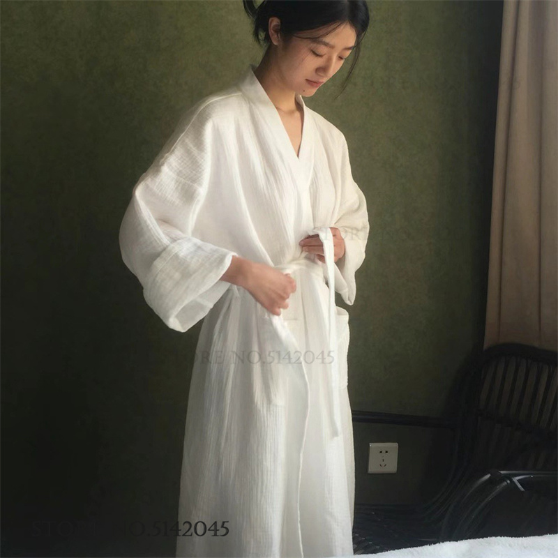 Peignoir long en gaze 100% cot - Kimono Yukata Cotton avis et prix